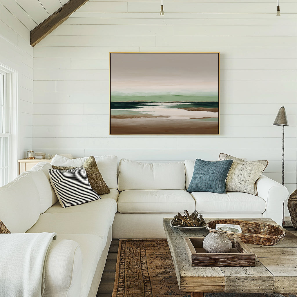 Whispers of the Quiet Earth – neutral-toned landscape canvas wall art print by Aspire Prints