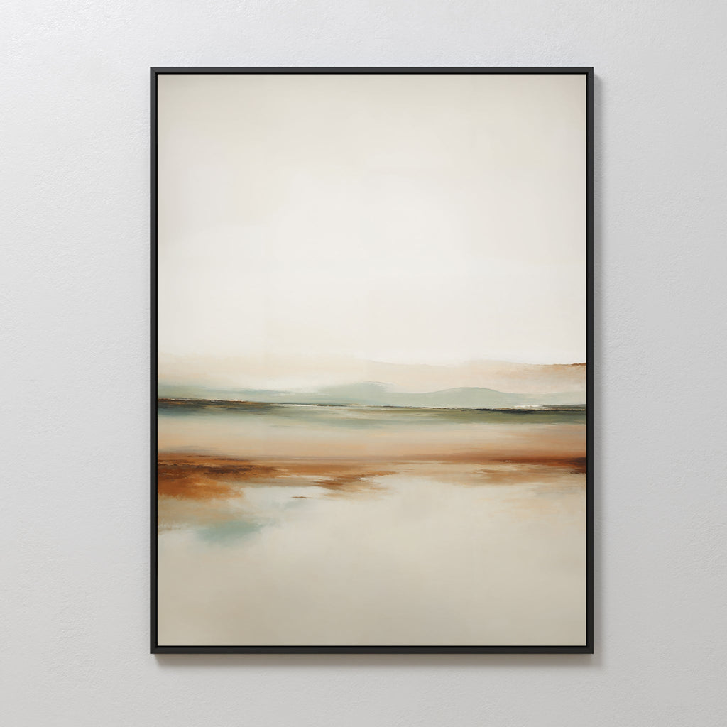 Whispers of the Meadow – beige and white landscape canvas wall art print by Aspire Prints
