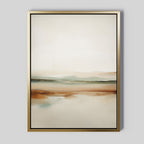 Whispers of the Meadow – beige and white landscape canvas wall art print by Aspire Prints