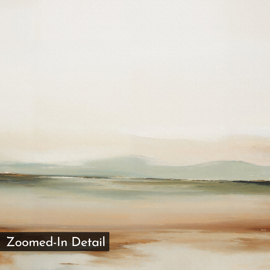 Whispers of the Meadow – beige and white landscape canvas wall art print by Aspire Prints