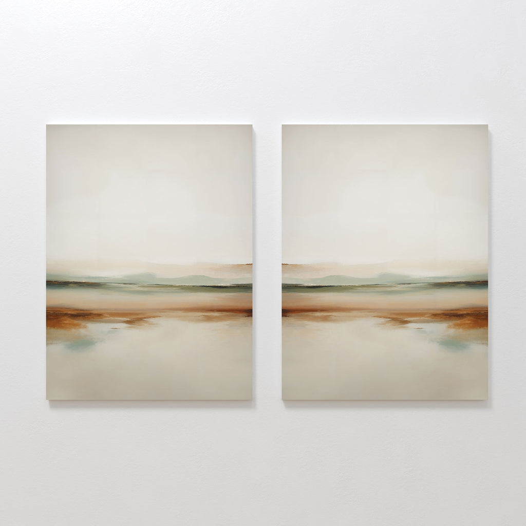 Whispers of the Earth – Set of 2 Canvas Prints set of 2 – neutral-toned landscape canvas wall art by Aspire Prints