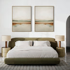 Whispers of the Earth – Set of 2 Canvas Prints set of 2 – neutral-toned landscape canvas wall art by Aspire Prints