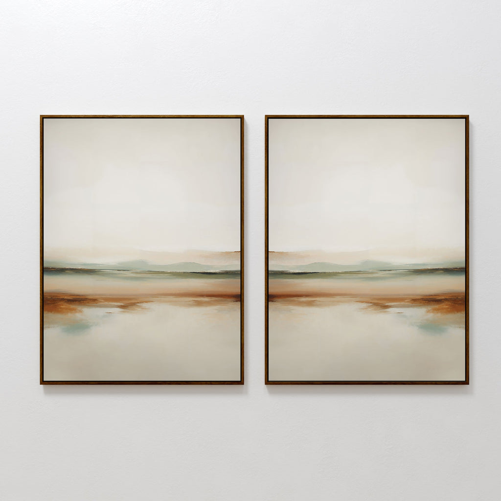 Whispers of the Earth – Set of 2 Canvas Prints set of 2 – neutral-toned landscape canvas wall art by Aspire Prints