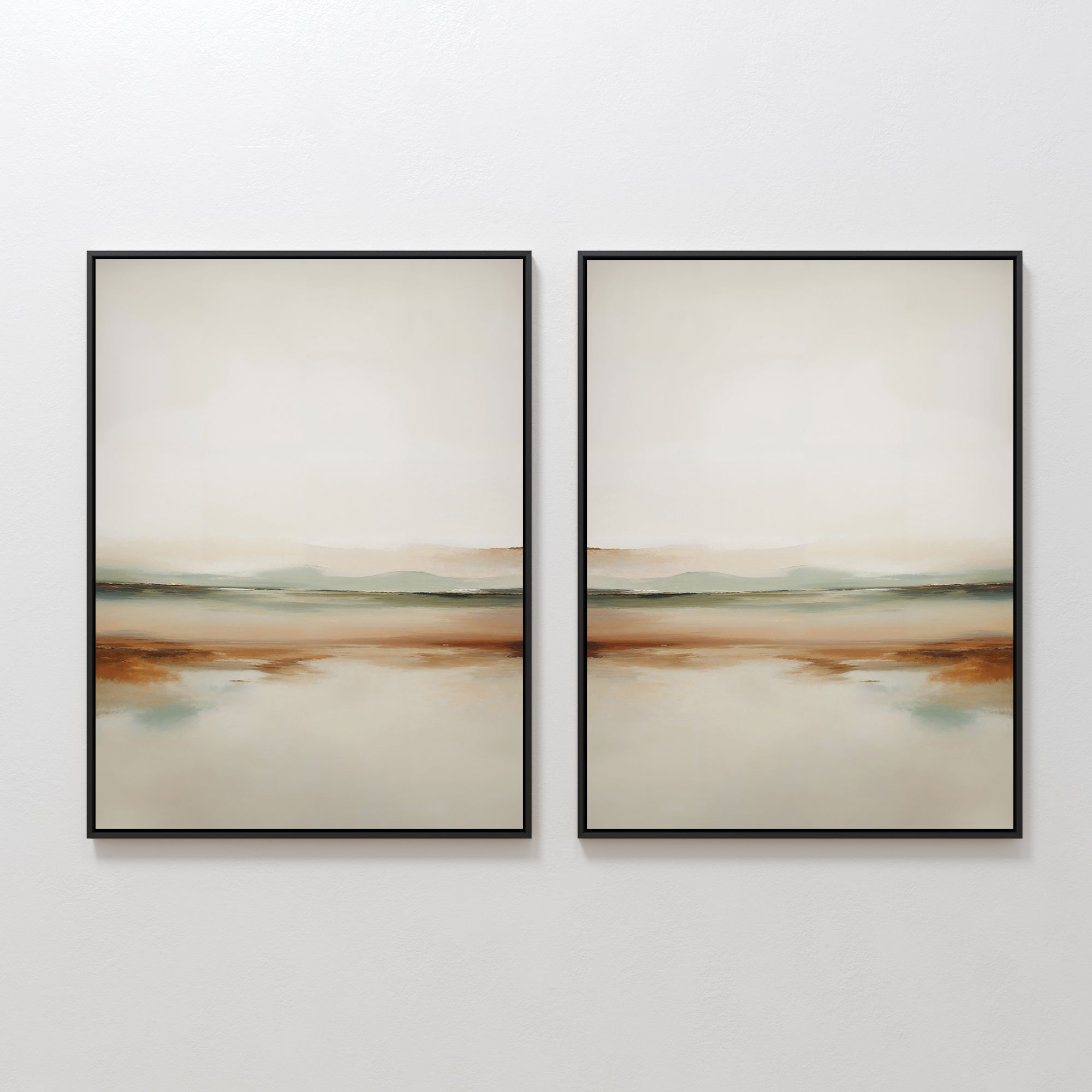 Whispers of the Earth – Set of 2 Canvas Prints set of 2 – neutral-toned landscape canvas wall art by Aspire Prints