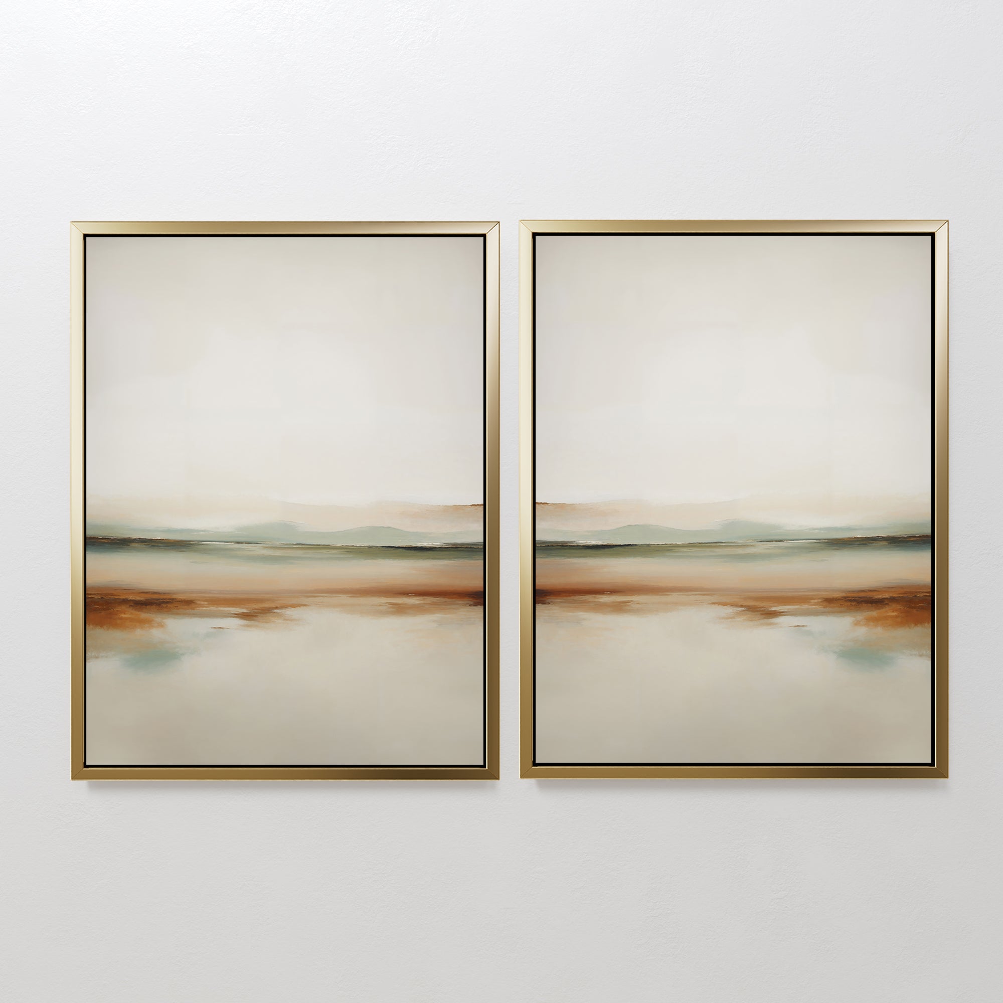 Whispers of the Earth – Set of 2 Canvas Prints set of 2 – neutral-toned landscape canvas wall art by Aspire Prints