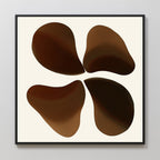 Terracotta Whisper – earthy brown botanical canvas wall art print by Aspire Prints