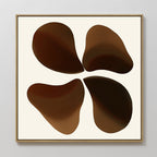 Terracotta Whisper – earthy brown botanical canvas wall art print by Aspire Prints