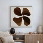Terracotta Whisper – earthy brown botanical canvas wall art print by Aspire Prints