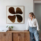 Terracotta Whisper – earthy brown botanical canvas wall art print by Aspire Prints