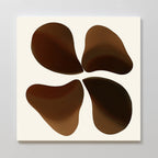 Terracotta Whisper – earthy brown botanical canvas wall art print by Aspire Prints