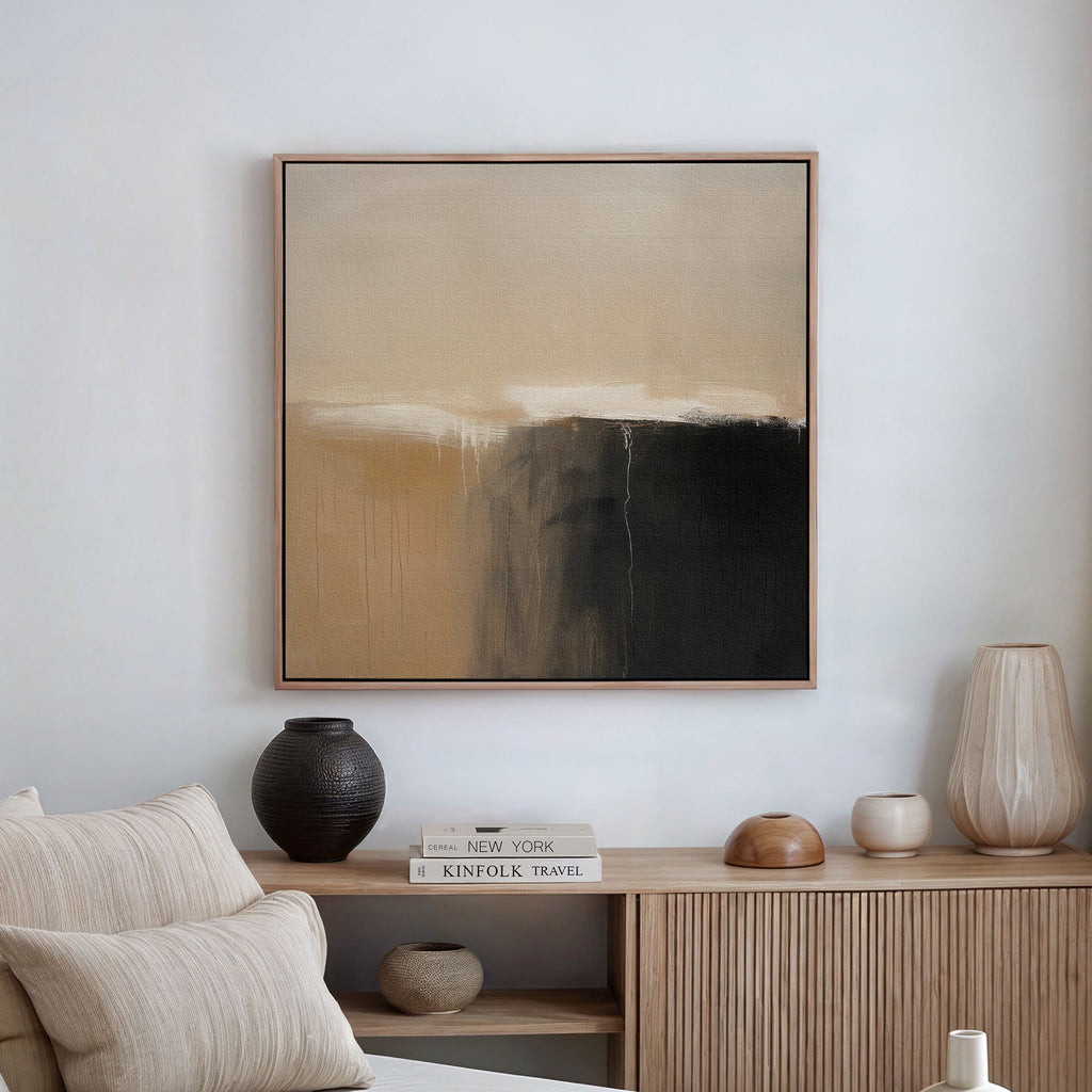 Whispers of the Canyon – earthy brown abstract canvas wall art print by Aspire Prints