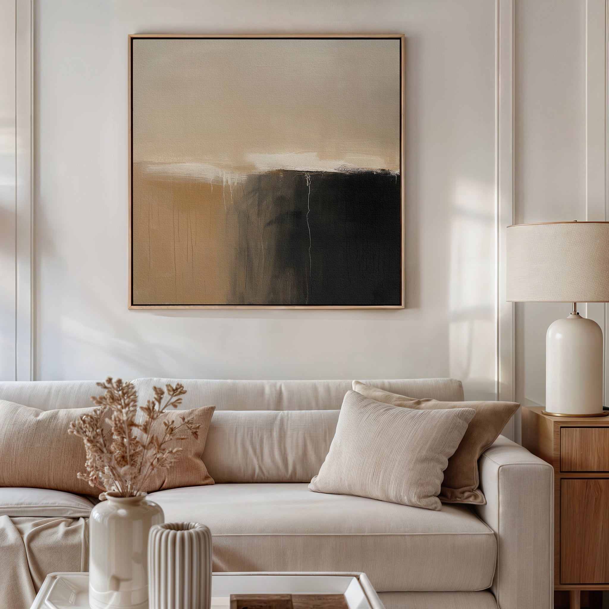 Whispers of the Canyon – earthy brown abstract canvas wall art print by Aspire Prints