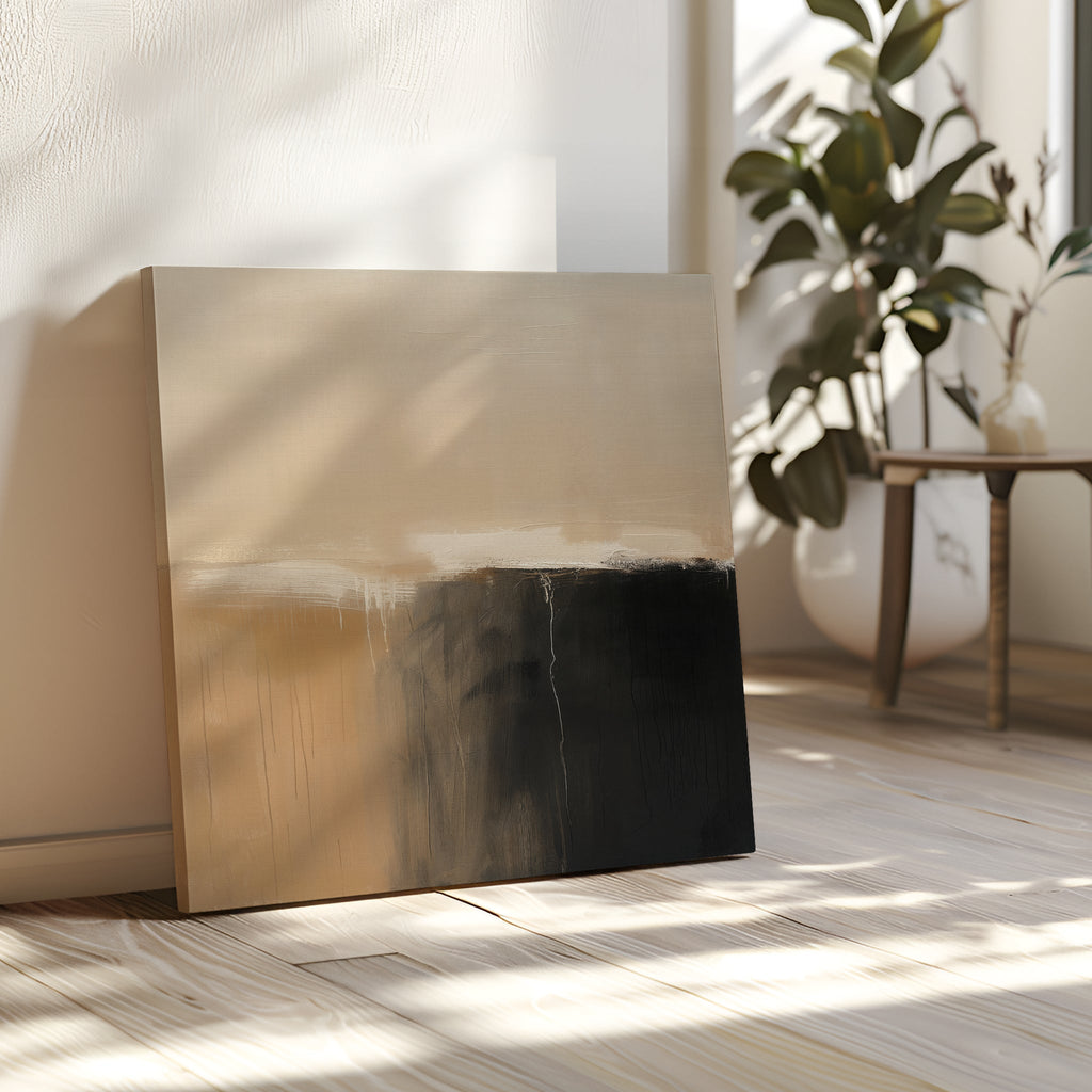 Whispers of the Canyon – earthy brown abstract canvas wall art print by Aspire Prints