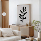 Whispered Shadow Botanica Canvas Print – black and white botanical canvas wall art print by Aspire Prints