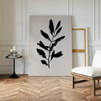 Whispered Shadow Botanica Canvas Print – black and white botanical canvas wall art print by Aspire Prints