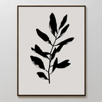 Whispered Shadow Botanica Canvas Print – black and white botanical canvas wall art print by Aspire Prints