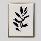 Whispered Shadow Botanica Canvas Print – black and white botanical canvas wall art print by Aspire Prints
