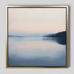 Whispers Across Still Water – blue coastal canvas wall art print by Aspire Prints