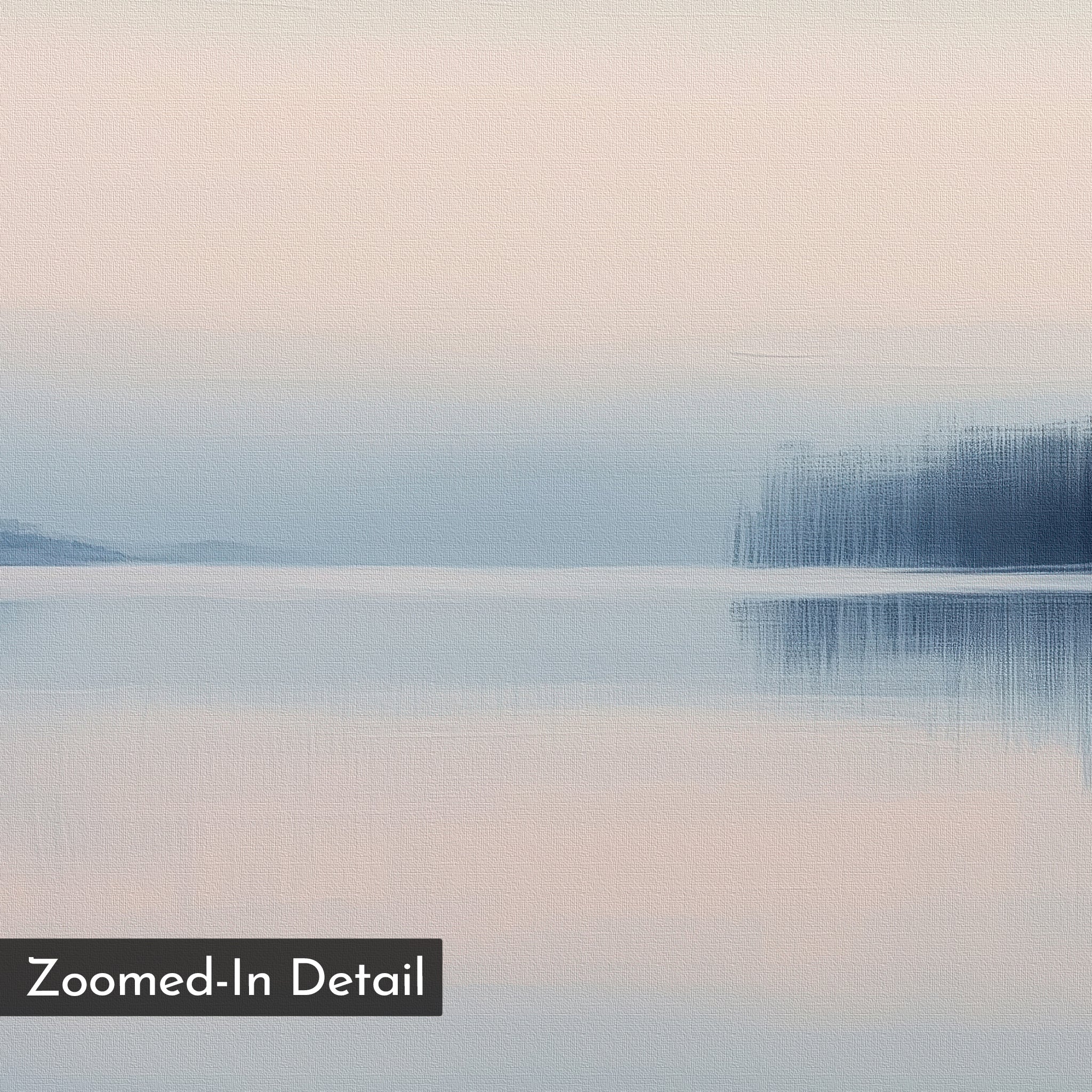 Whispers Across Still Water – blue coastal canvas wall art print by Aspire Prints