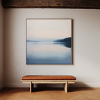 Whispers Across Still Water – blue coastal canvas wall art print by Aspire Prints