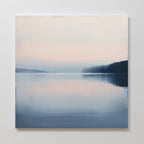 Whispers Across Still Water – blue coastal canvas wall art print by Aspire Prints