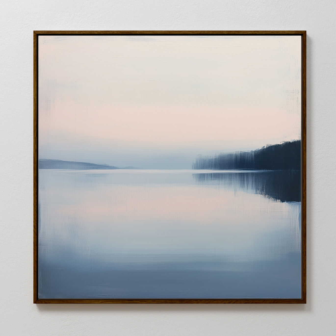 Whispers Across Still Water – blue coastal canvas wall art print by Aspire Prints