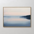 Whispers of the Still Lake – blue coastal canvas wall art print by Aspire Prints