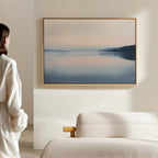 Whispers of the Still Lake – blue coastal canvas wall art print by Aspire Prints