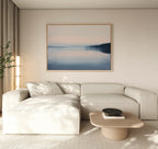 Whispers of the Still Lake – blue coastal canvas wall art print by Aspire Prints