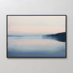 Whispers of the Still Lake – blue coastal canvas wall art print by Aspire Prints