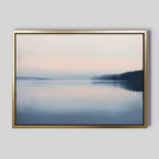 Whispers of the Still Lake – blue coastal canvas wall art print by Aspire Prints