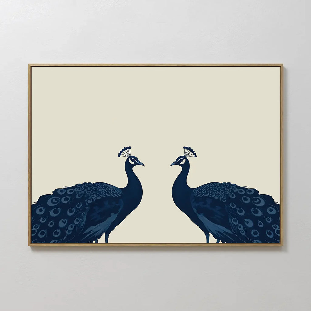 Twin Sovereigns at Dusk – blue botanical canvas wall art print by Aspire Prints