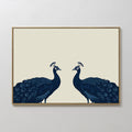 Twin Sovereigns at Dusk – blue botanical canvas wall art print by Aspire Prints