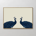 Twin Sovereigns at Dusk – blue botanical canvas wall art print by Aspire Prints