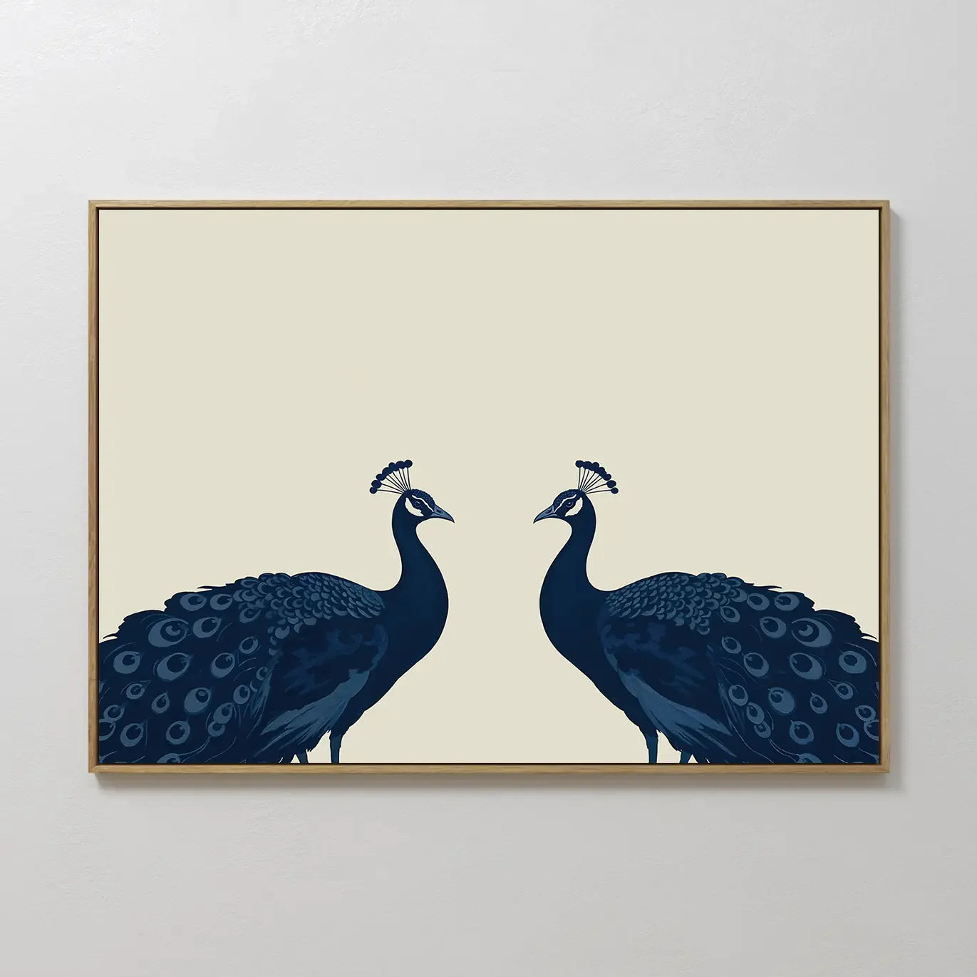 Twin Sovereigns at Dusk – blue botanical canvas wall art print by Aspire Prints