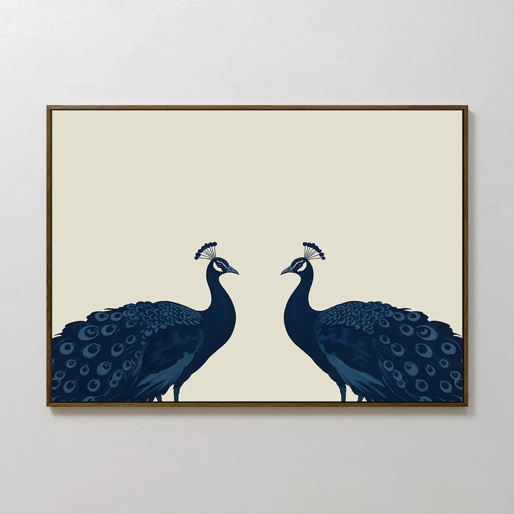 Twin Sovereigns at Dusk – blue botanical canvas wall art print by Aspire Prints