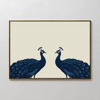 Twin Sovereigns at Dusk – blue botanical canvas wall art print by Aspire Prints