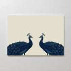 Twin Sovereigns at Dusk – blue botanical canvas wall art print by Aspire Prints
