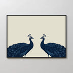 Twin Sovereigns at Dusk – blue botanical canvas wall art print by Aspire Prints