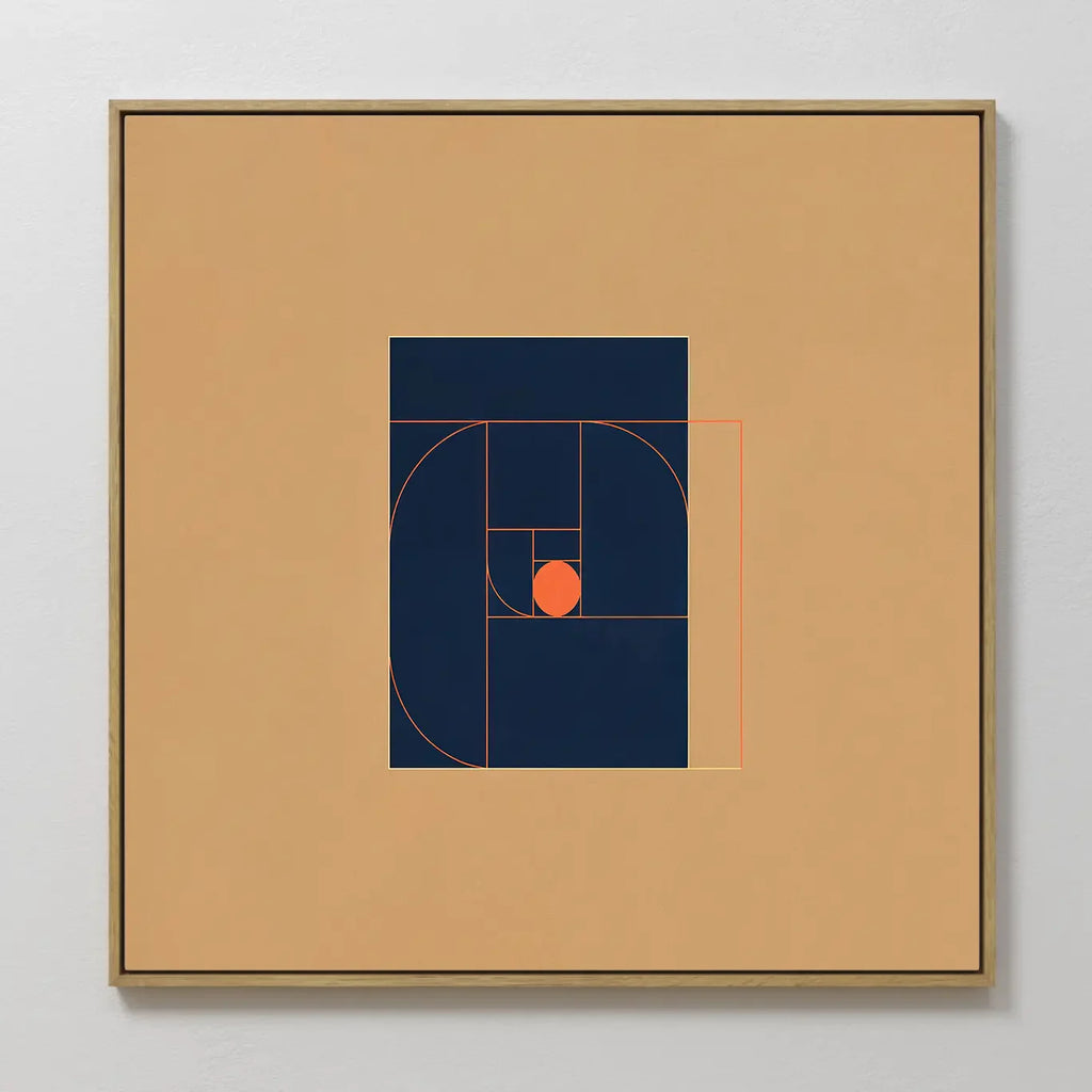 Ember Point – multicolour abstract canvas wall art print by Aspire Prints