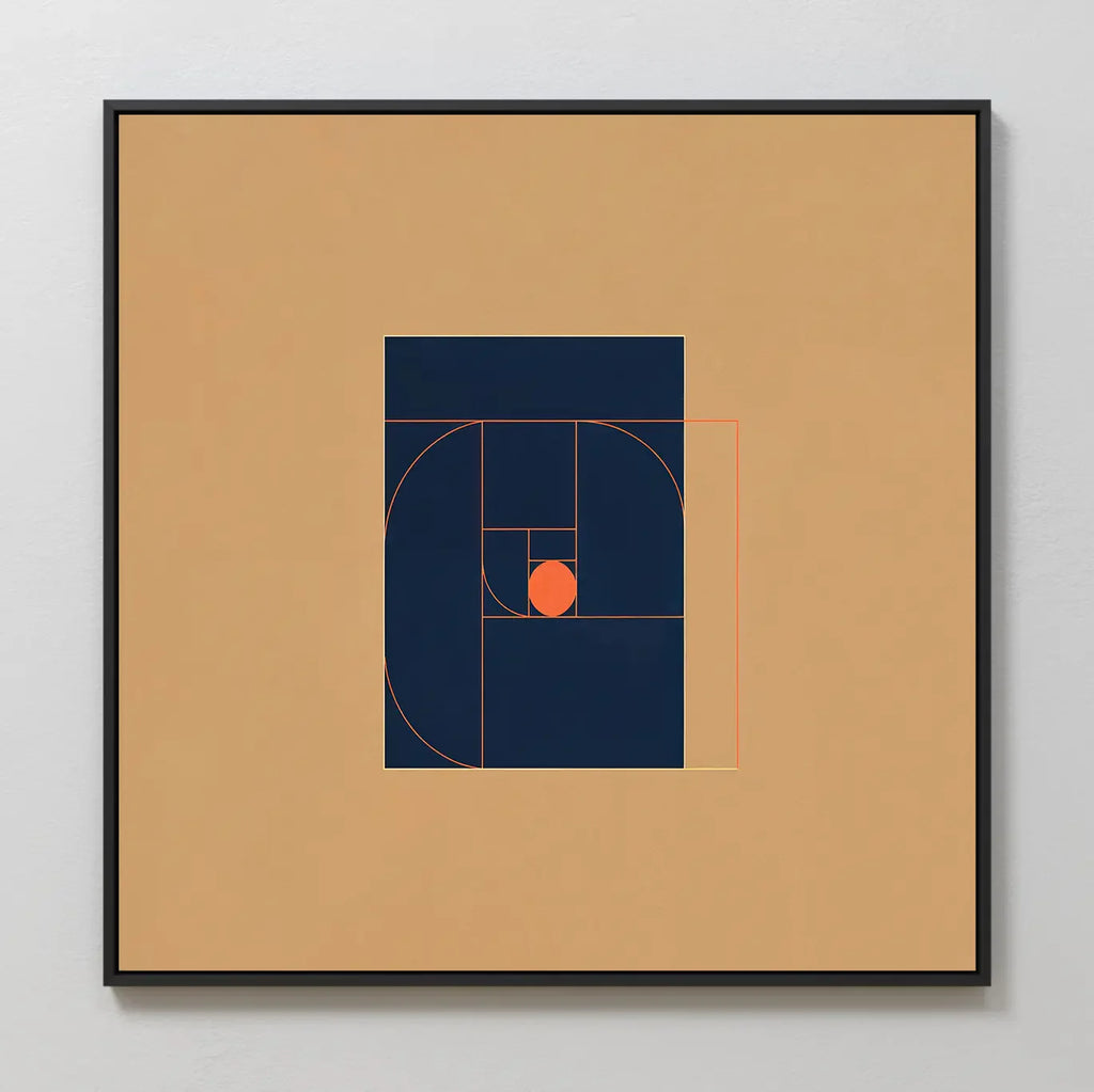 Ember Point – multicolour abstract canvas wall art print by Aspire Prints
