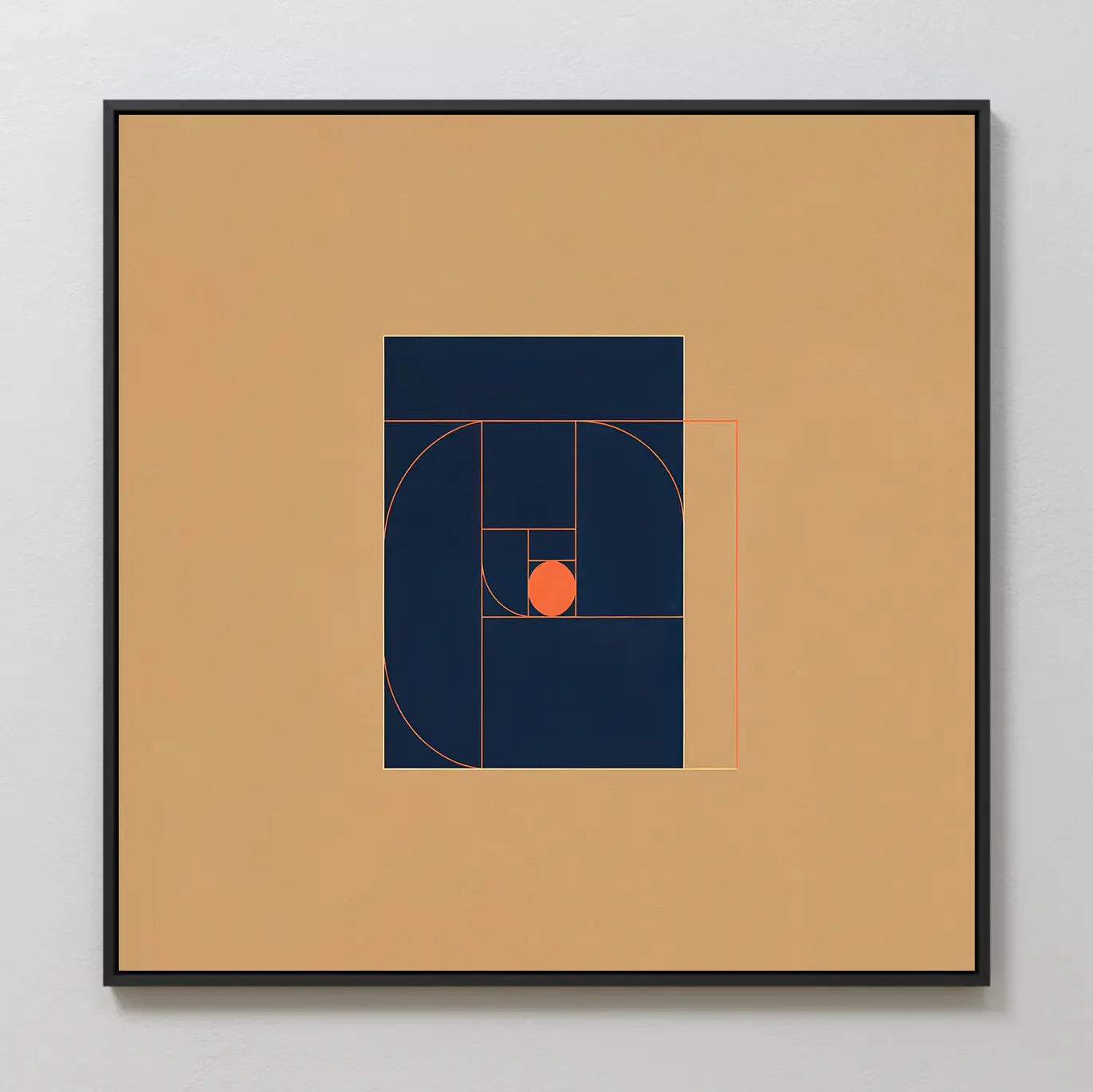 Ember Point – multicolour abstract canvas wall art print by Aspire Prints