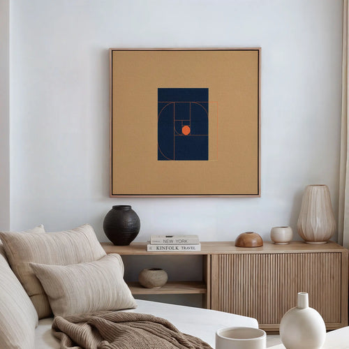 Ember Point – multicolour abstract canvas wall art print by Aspire Prints