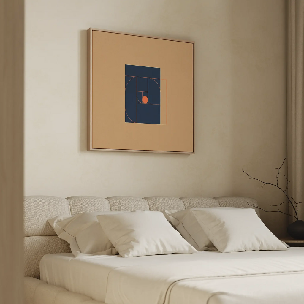 Ember Point – multicolour abstract canvas wall art print by Aspire Prints