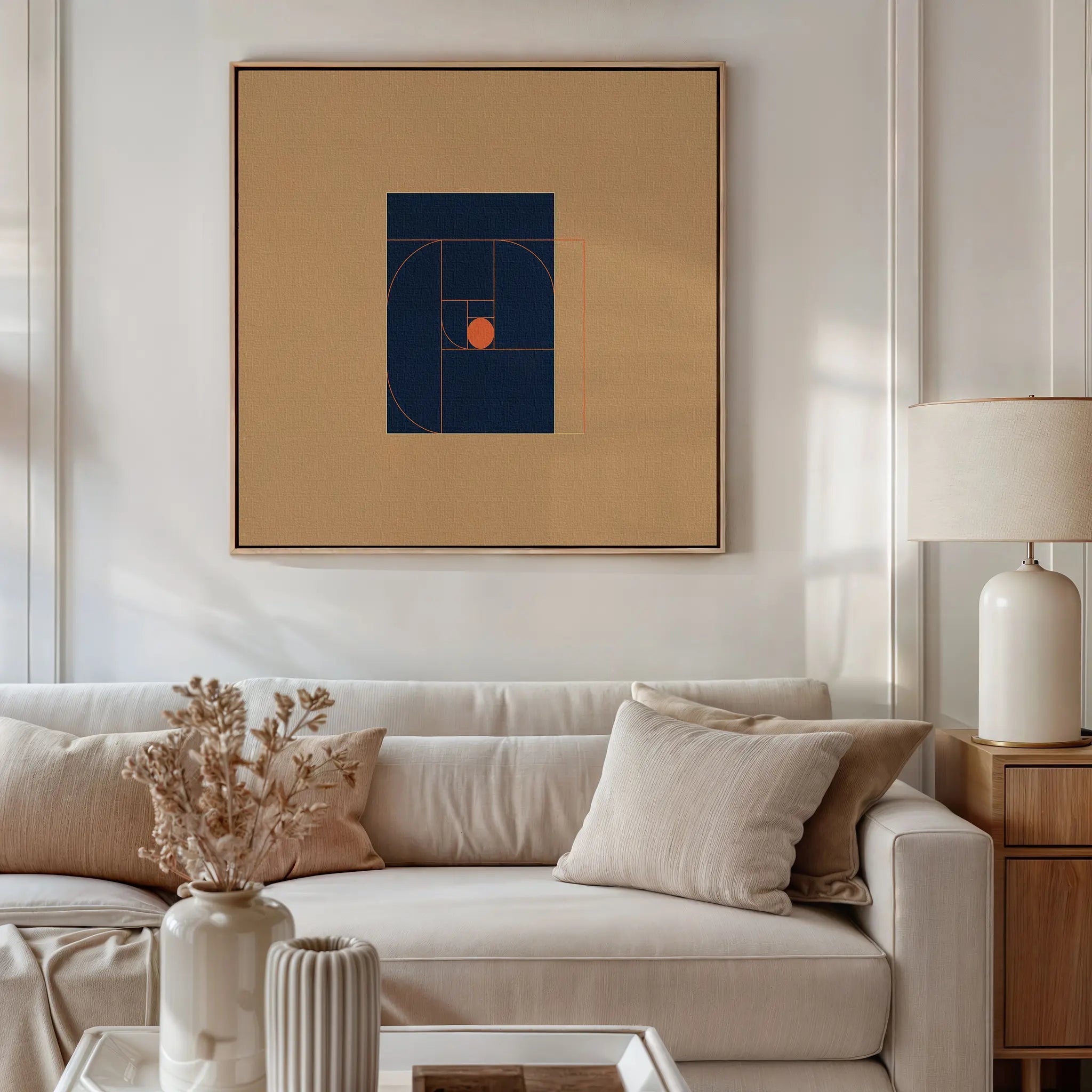 Ember Point – multicolour abstract canvas wall art print by Aspire Prints