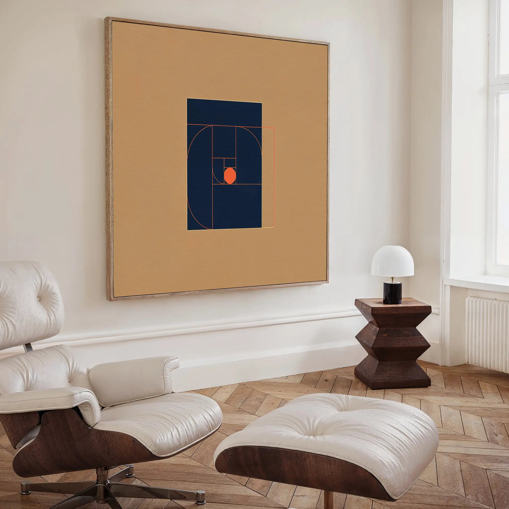 Ember Point – multicolour abstract canvas wall art print by Aspire Prints