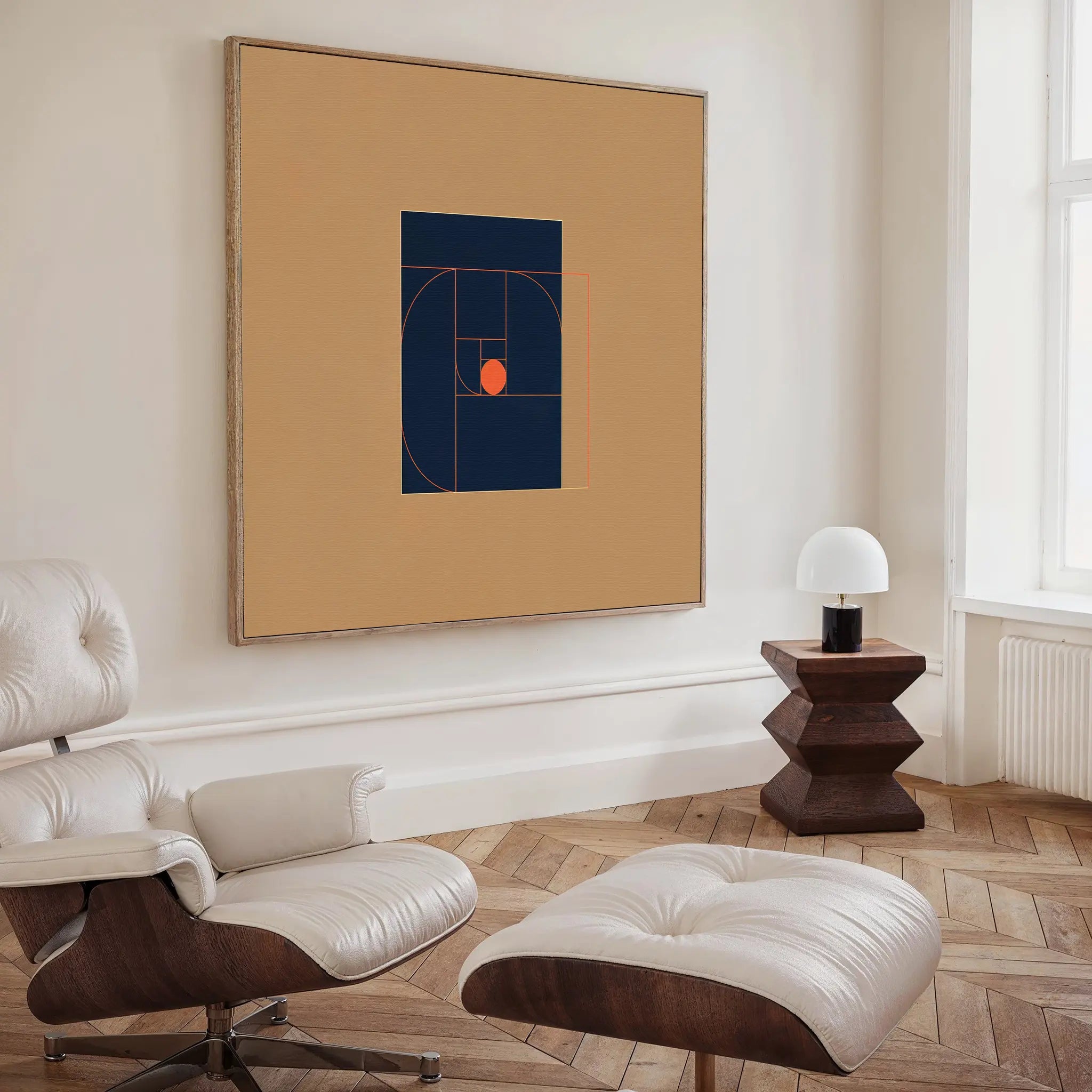 Ember Point – multicolour abstract canvas wall art print by Aspire Prints