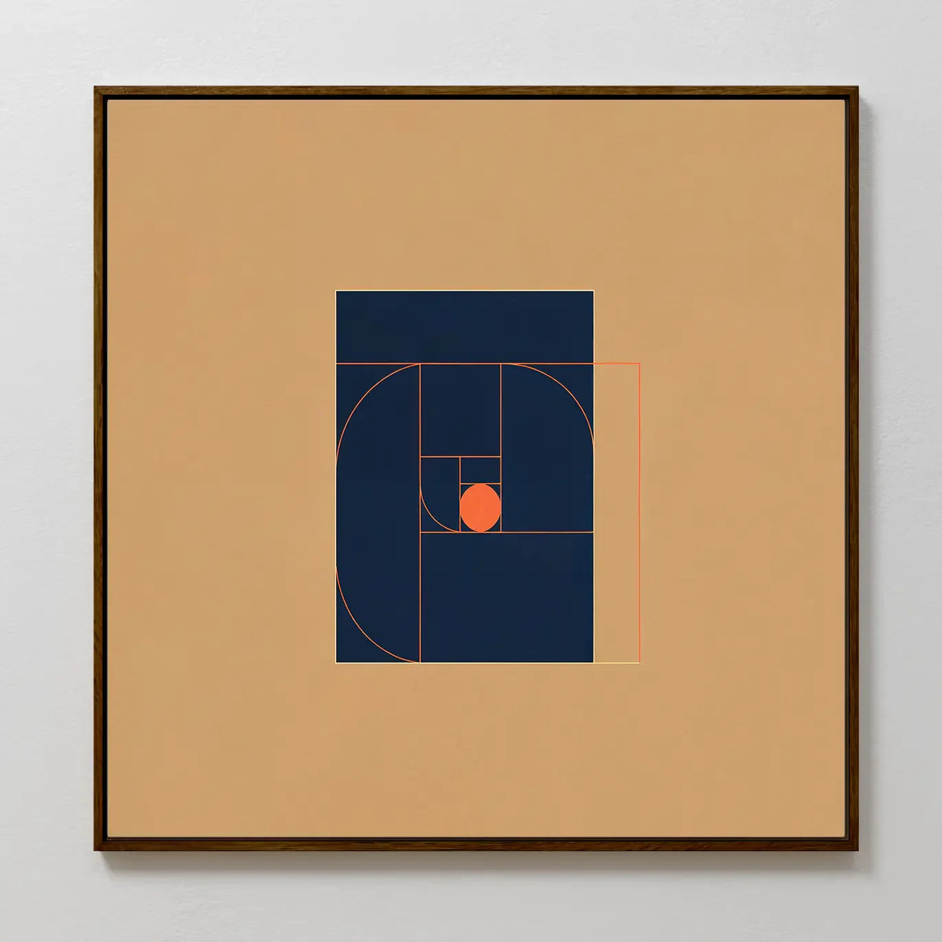 Ember Point – multicolour abstract canvas wall art print by Aspire Prints