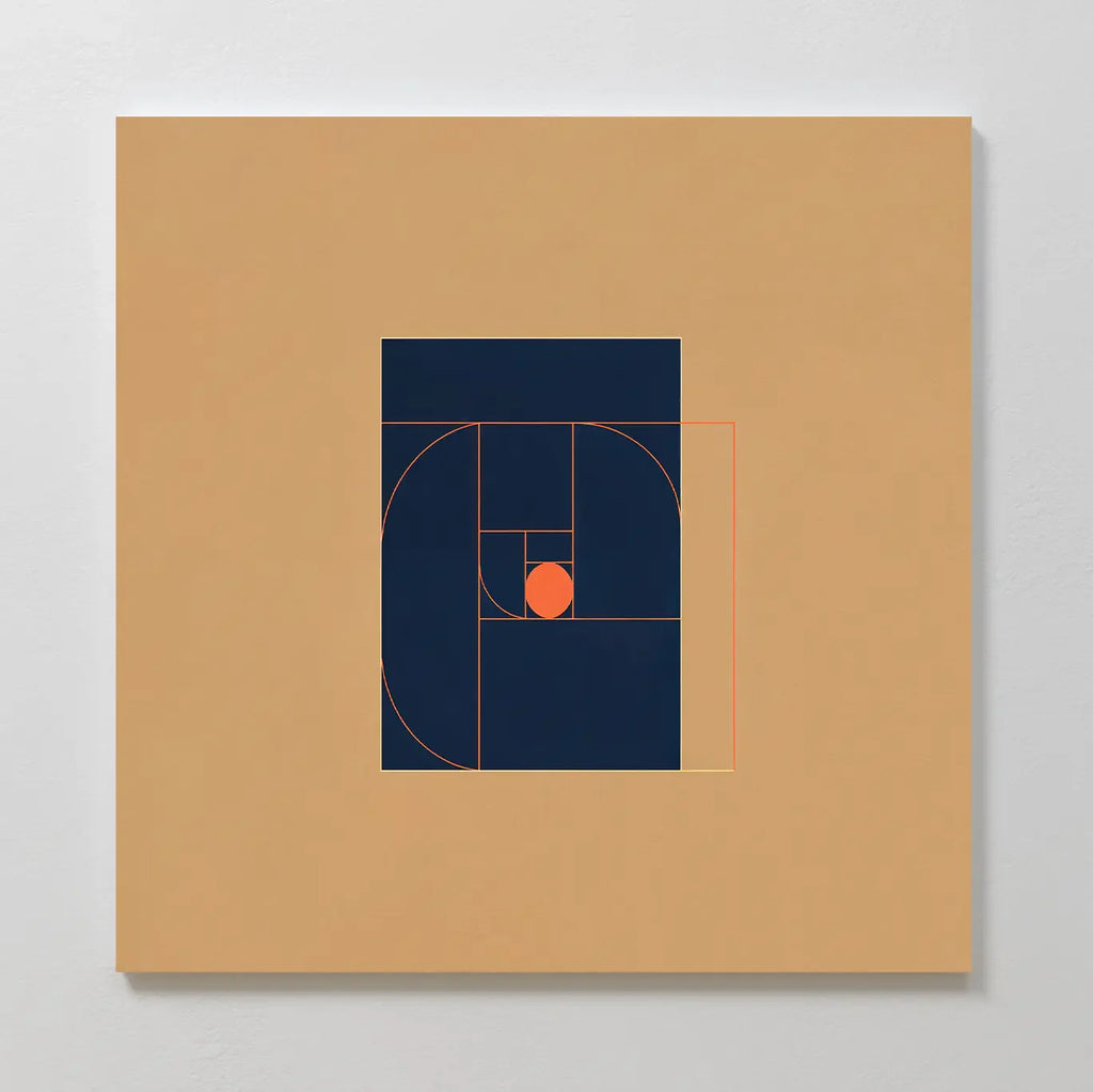 Ember Point – multicolour abstract canvas wall art print by Aspire Prints