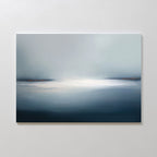 Emberline Stillness – blue coastal canvas wall art print by Aspire Prints